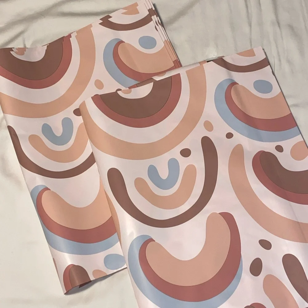 25 Large Boho Patterned Poly Mailers